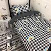 Nordic Simple Bed Three-piece Quilt Cover Bed Sheet Pillowcase Home Bedding Set Cool Style