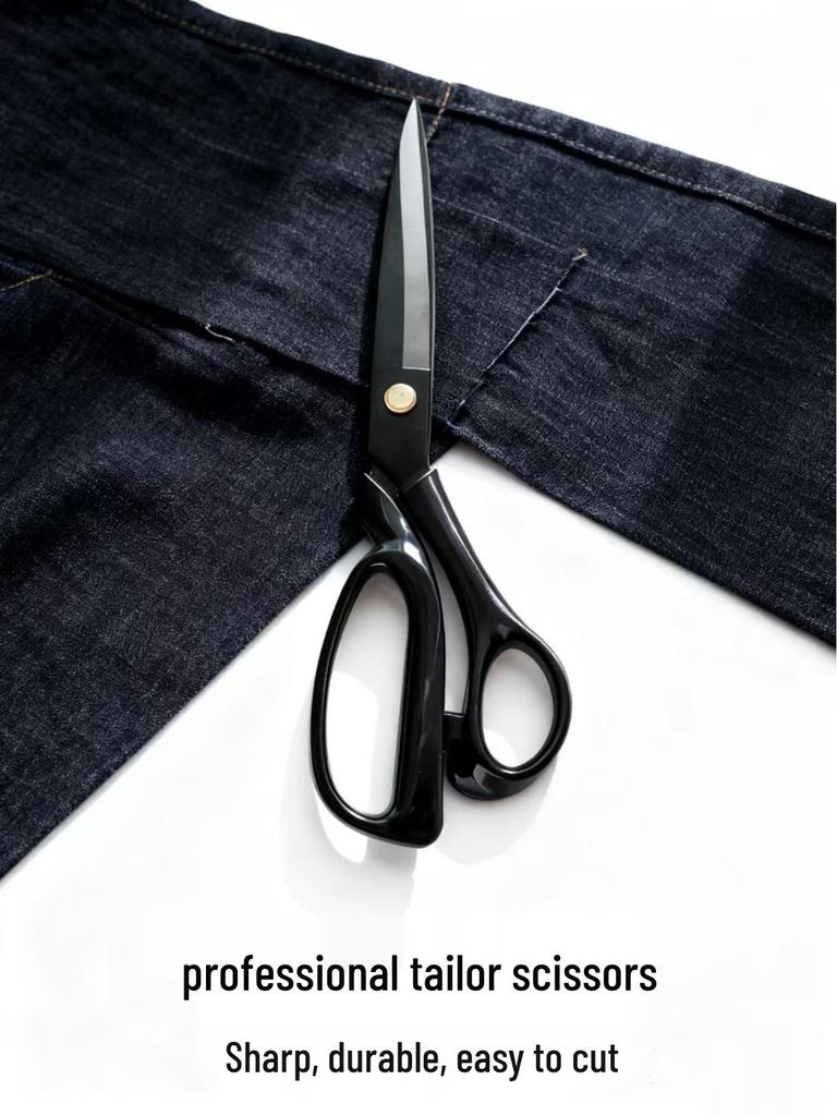 10-inch Handmade Blackened Steel Tailor Scissors for Sewing and Fabric Cutting