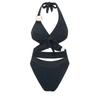 Women S High Waist Tied Hollow Out One Piece Bikini Swimsuit