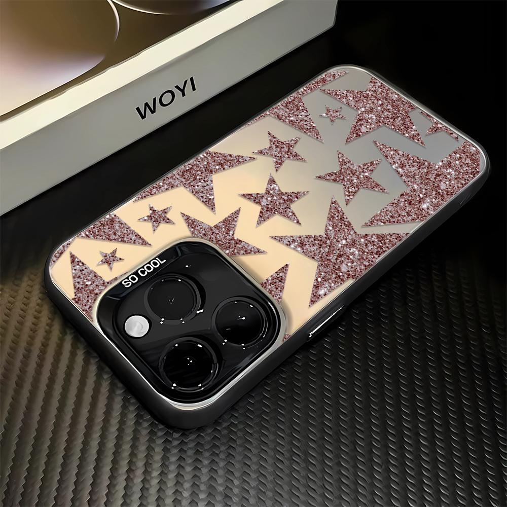 Frosted Pentagram Phone Case For IPhone 16 14 15 Plus 11 12 13 17 Pro Max Case 17 Air 16E Hard Shockproof Silicone Phone Cover