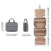 Travel Toiletry Bag for Women Large Capacity Makeup Bag Cosmetic Organizer with Hanging Hook  Cotton pink