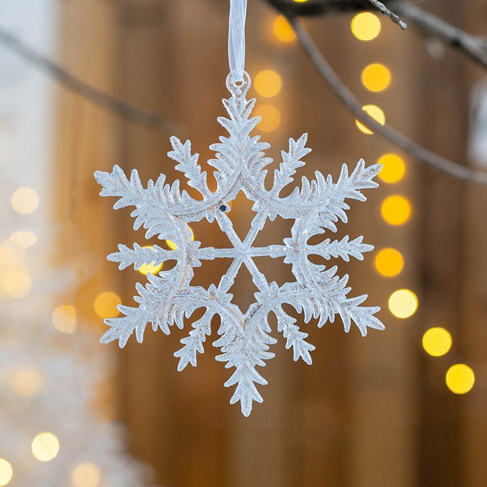Transparent Artificial Snowflake Decoration Xmas Tree Hanging Pendant  Merry Christmas Decoration