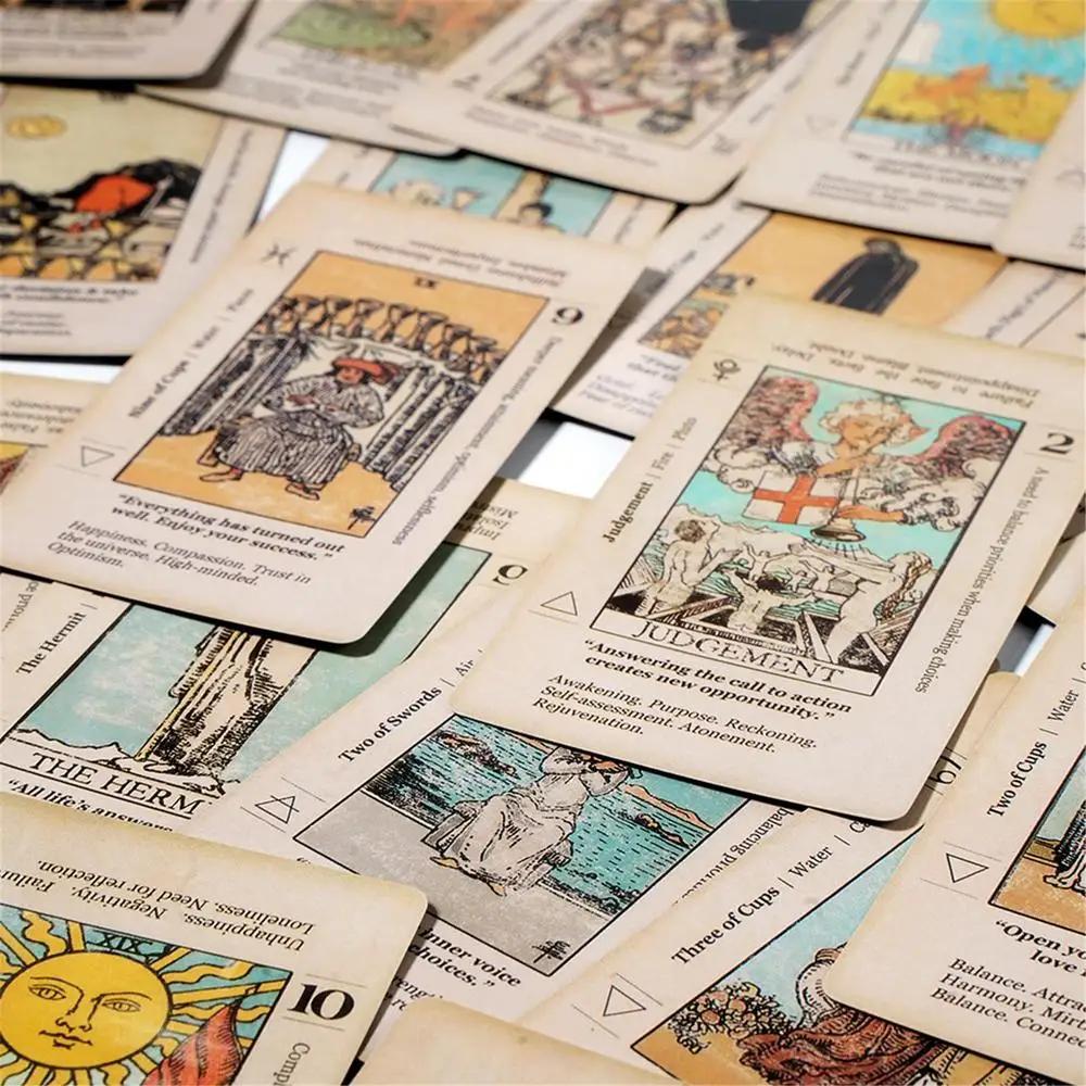 Meaning Tarot Card For Beginner Tarot, Keyword Antiqued Tarot Deck, 78 Cards Fortune Telling Game Divination Tools