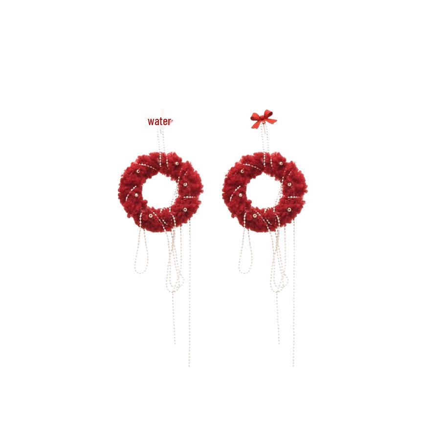 Silver Needle Fluffy Tassel Bow Earrings: Retro, Creative, High-End Winter Accessories for Women
