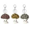 Lightweight Fabric Floral Mushroom Key Clip Keychain Pendant for Easy Carry Key Holder Bag Charm Decorative Item