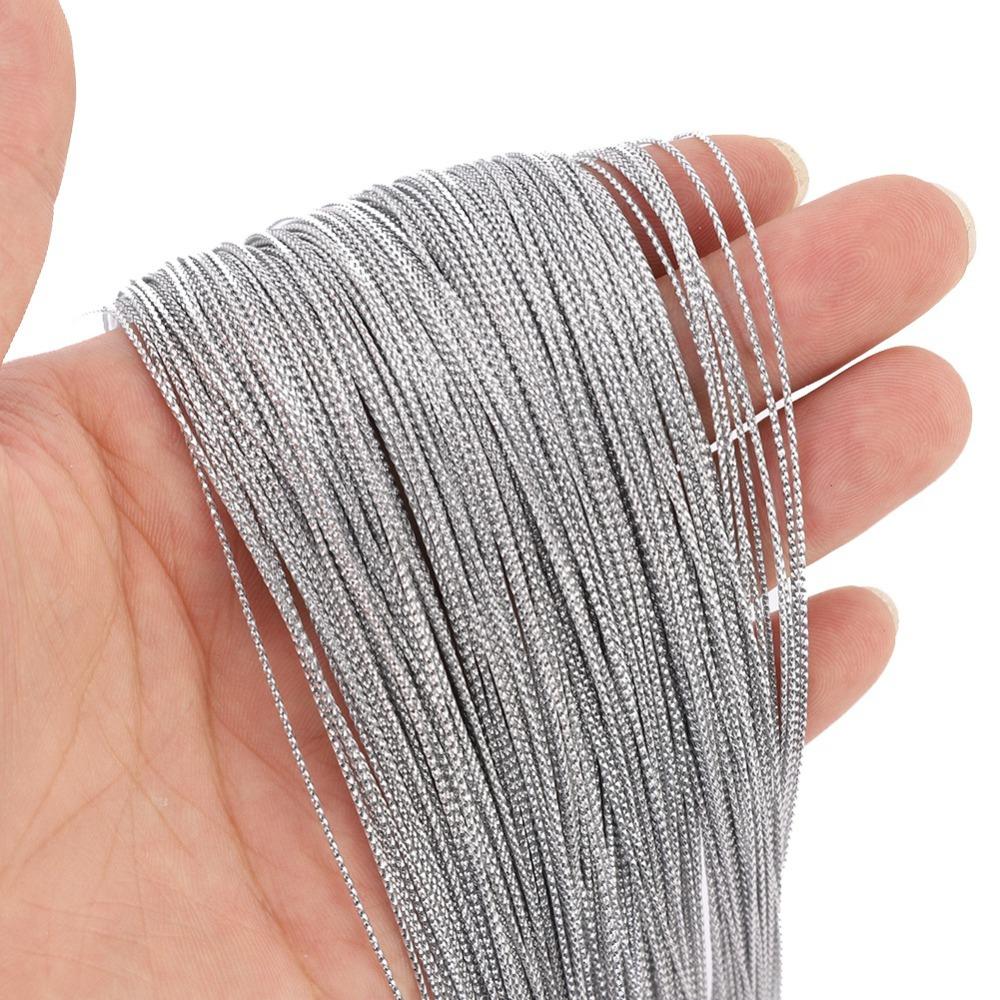 2pcs Non Stretch Metallic Cord String 1mm Thickness Jewelry Making Thread DIY Craft Cord Hang Tags
