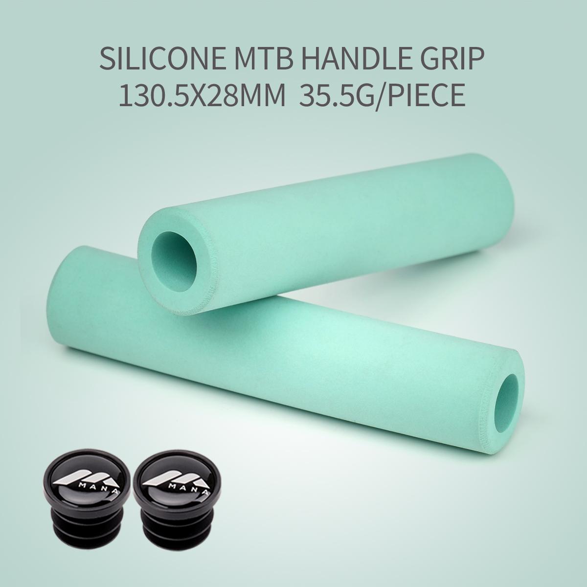 MANA MTB Bike Silicone Grip Thickening Lightweight Comfortable Shock Absorption Bicycle Handlebar Grip циан