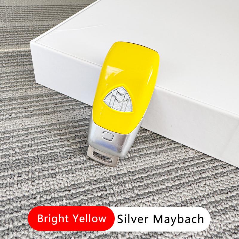 for Black Silver AFFALTERBACH Maybach Brabus Car Key Remote Accessories Key Case Shell Protective Sticker For Mercedes Benz AMG UYE6