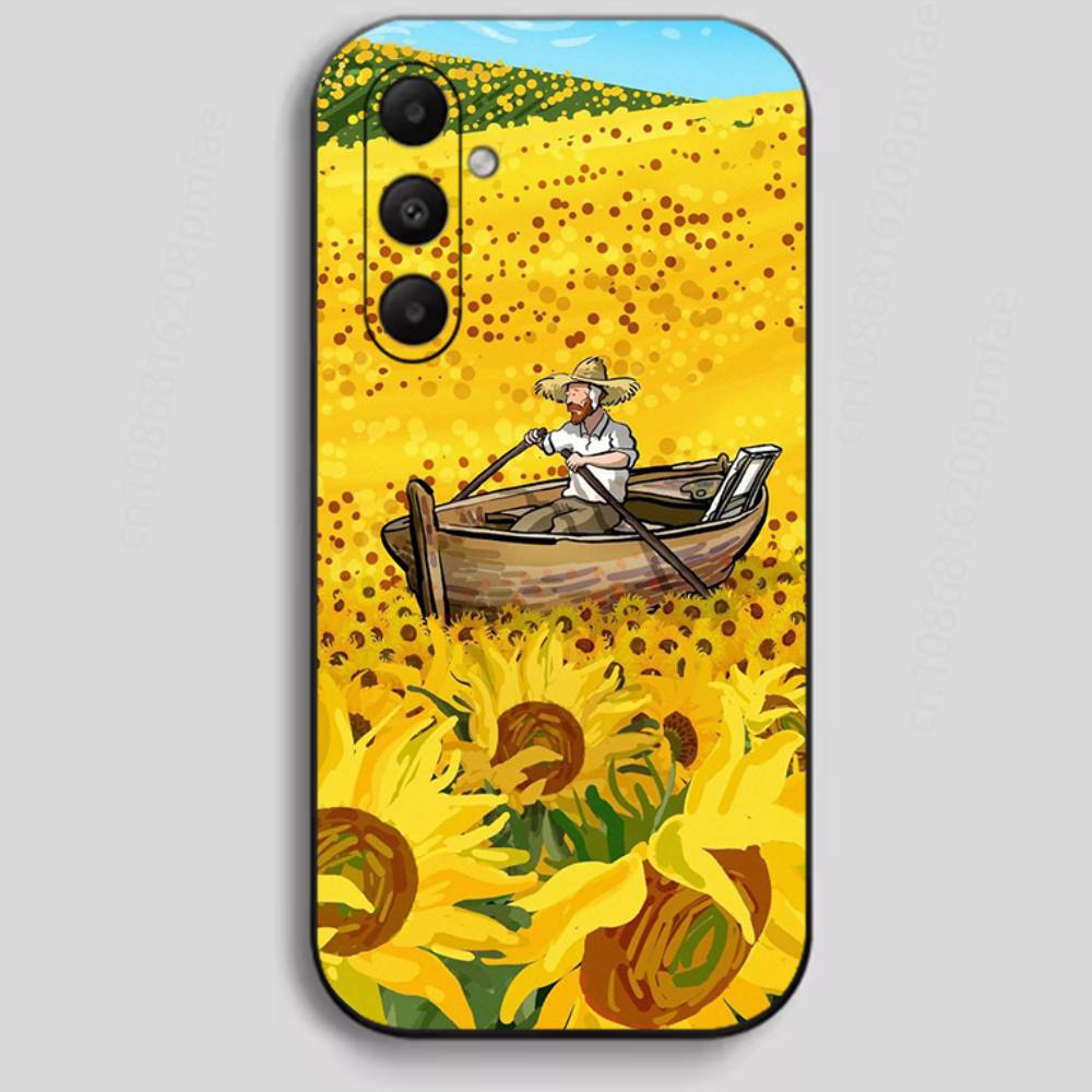 

Van Gogh Sunflowers Phone Case For Samsung GalaxyA20,21,,40,41,51,71 Ultra Protective Phone Shell Samsung A53 5G