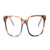 Prada Side Letter Temples Acetate Irregular Optical Frame Women's Brown Brown 54