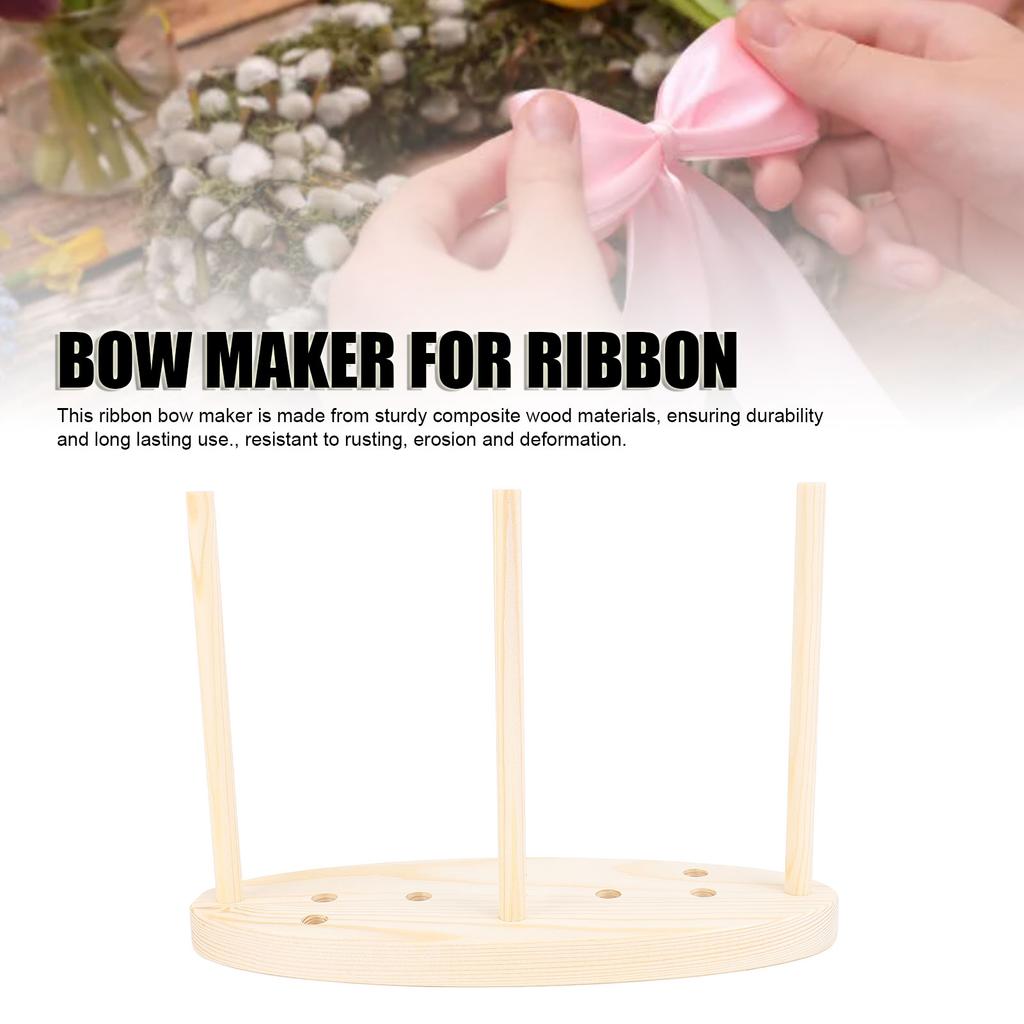 Ribbon Bow Maker DIY Effortless Use Ribbon Wreath Wooden Bow Maker Craft Tool for Festival Gifting Party