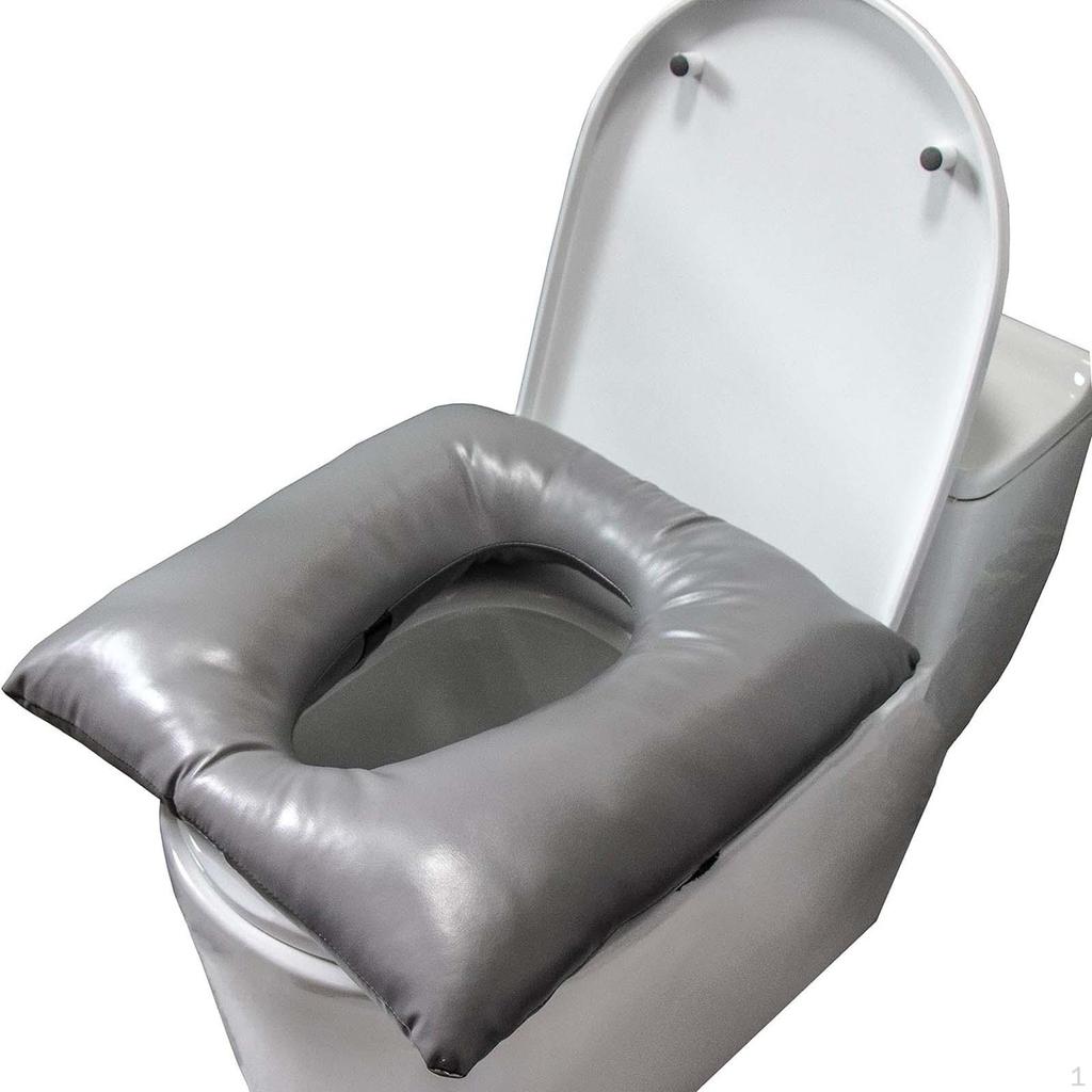 Bedside Commode Chair Cushion Universal PU Surface Comfortable Portable Seat Pad Toilet