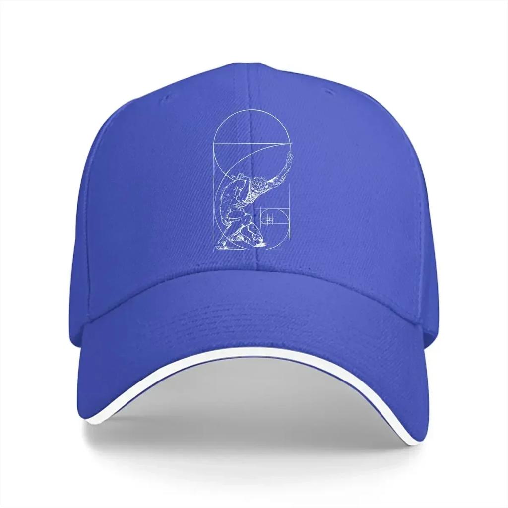 Pure Color Dad Hats Atlas Unisex's Hat Sun Visor Baseball Caps Fibonacci Sequence Golden Ratio Peaked Cap