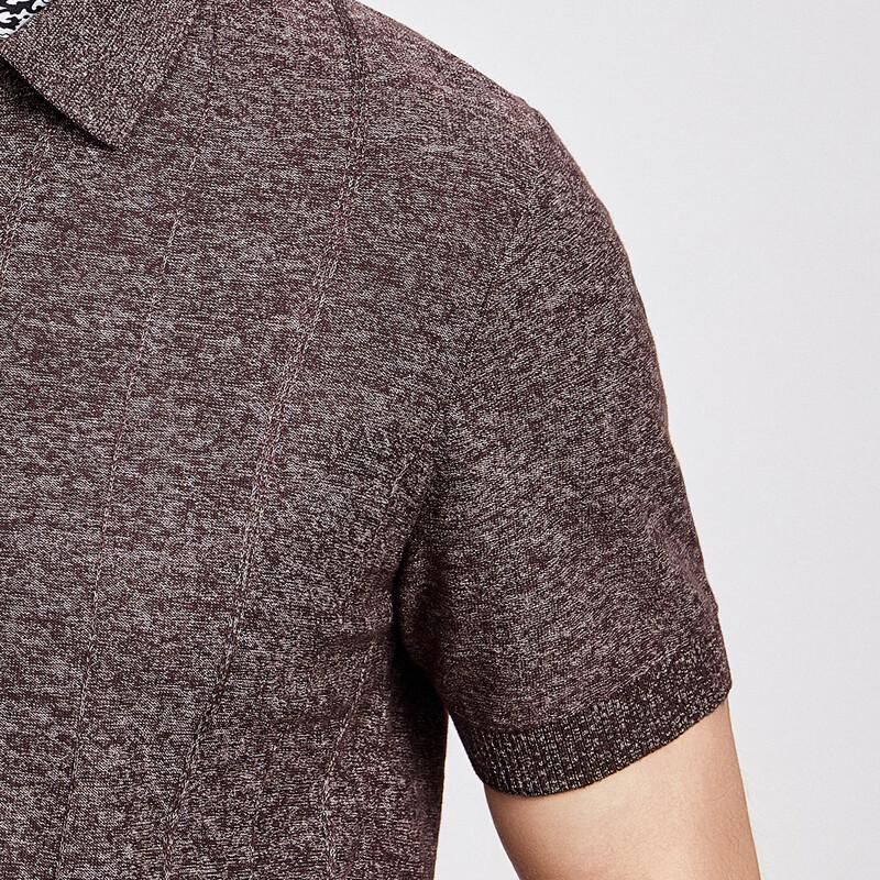 Men's Short-Sleeve Lapel Knit Polo Shirt