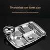 304 Stainless Steel Partitioned Meal Tray