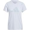 Essential Large Logo Print Round Neck Sports Short Sleeve T-Shirt Women T-Shirts Light-Gray-Blue IT0548
