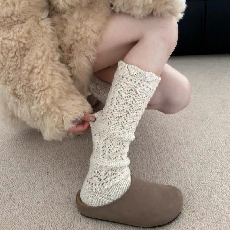 Lady Herbst Persönlichkeit Süß Falten Tragen Hohlbein Stulpe Stulpen Socken
