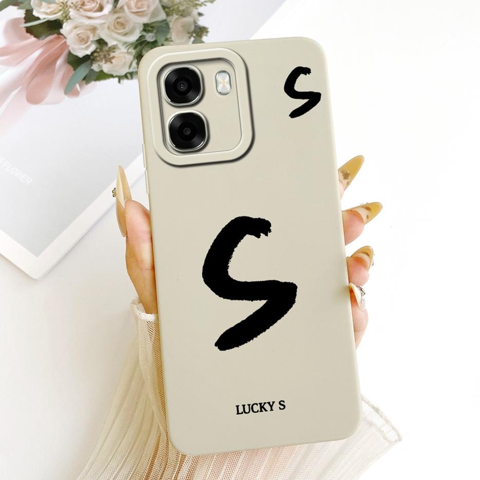 For Oppo A6 4G Case Oppo A6x 5G CPH2783 Cute Lucky Letters Cover Soft TPU Phone Case For Oppo A6x 4G OppoA6 5G Back Cover Fundas