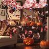 Haunted House Scary Props Halloween Bleeding Body Parts Hanging Decor, Creepy Eyeball Skeleton Foldable Horror Party Favors Door Curtain for