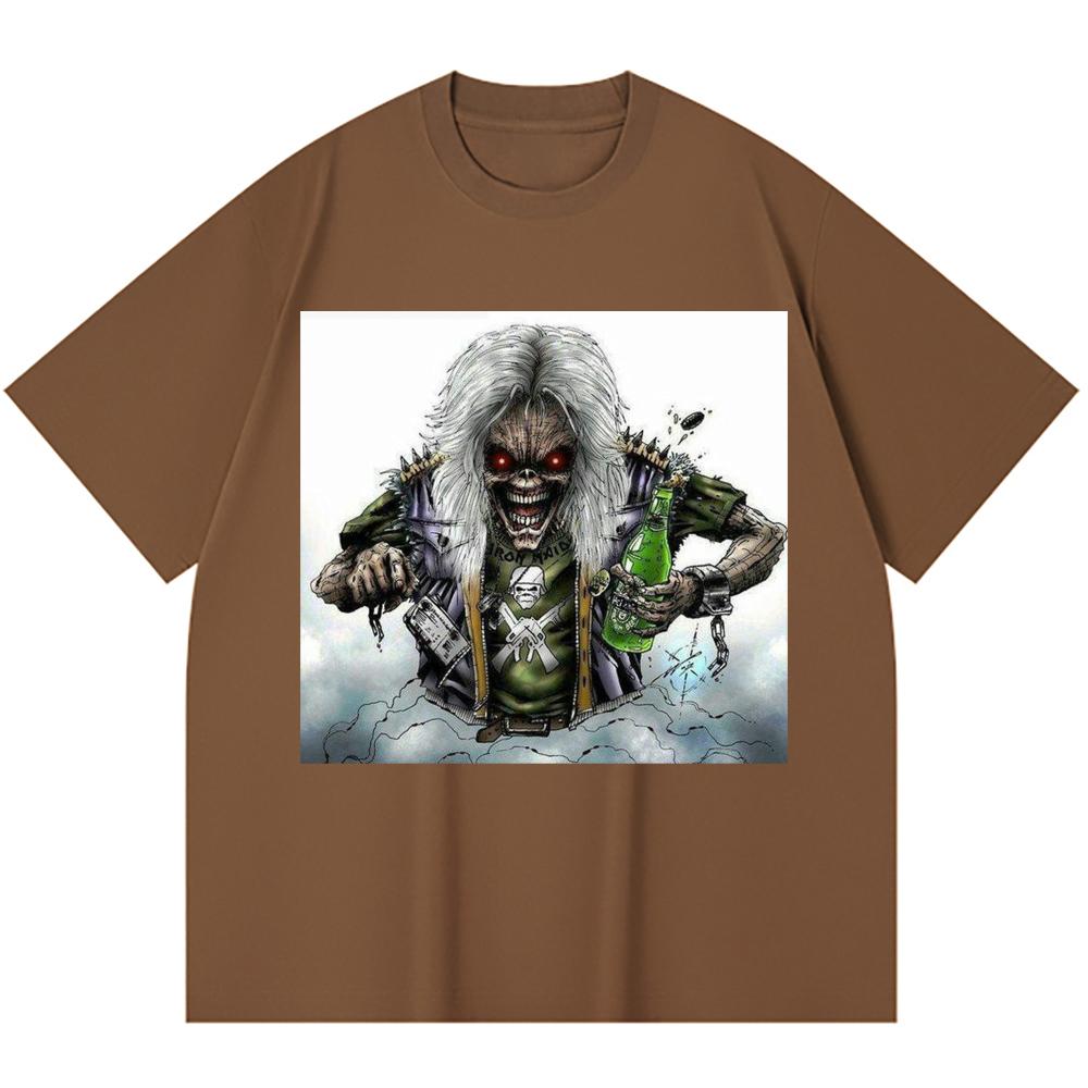 230 Gsm 100% Cotton Heavy Metal T-Shirt  Rock Band Popular Music Print Unisex Heavy Cotton T Shirt