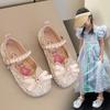 Girl Shoes Trendy Child Leather Shoe Water Diamond Princess Shoe Bow Mary Jane Shoes Fashion Kid Shoes Lolita Shoe