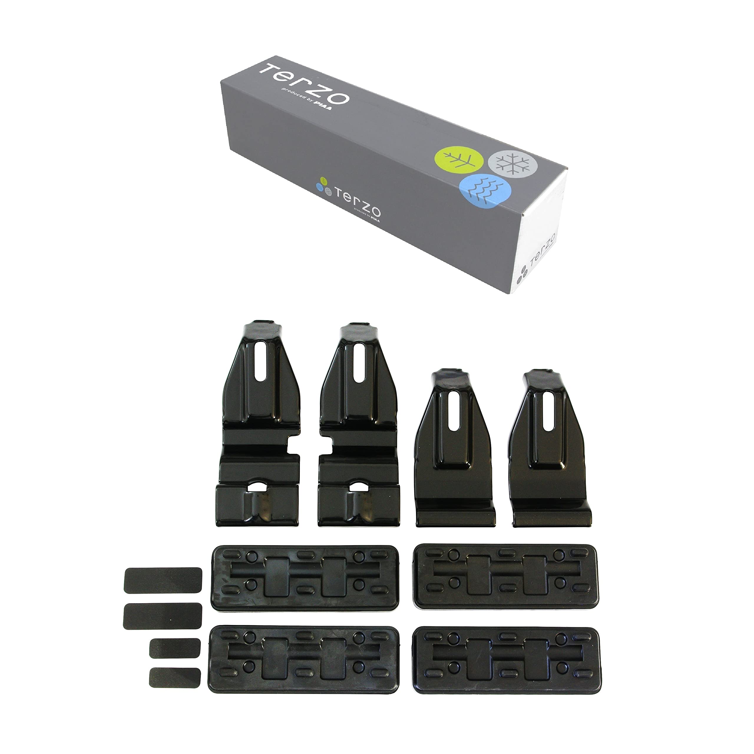 

Terzo Base Carrier Mounting Holder Set Black with Toyota Noah Voxy January Suzuki Randy August EH463 (by PIAA) (4 pieces) [Compatible (year 2004~, чёрный