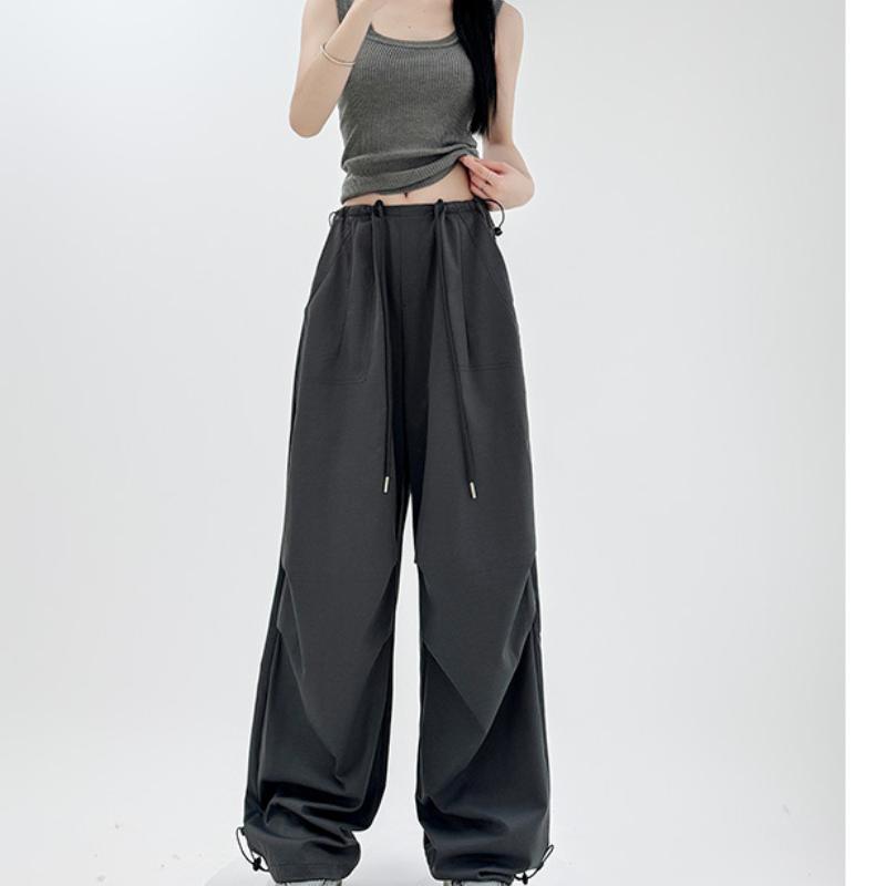Work Pants Retro Spring and Autumn Summer New Style Pants Casual Loose Sports Pants Paratrooper Versatile Wide-leg Pants