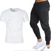 Men's Short Sleeve T-Shirt & Long Pants Two-Piece Set - Spring Collection