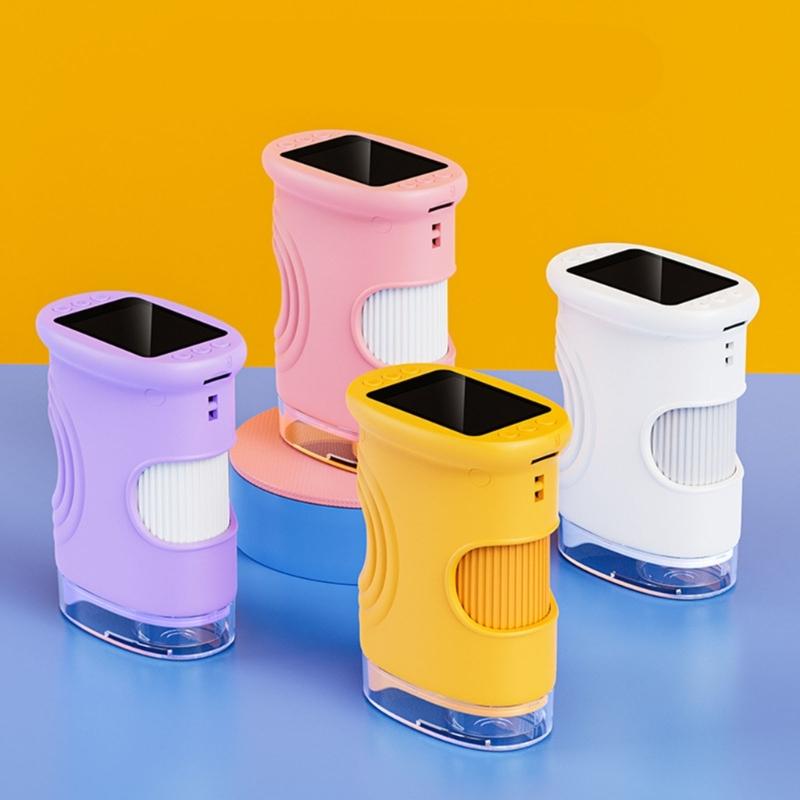Microscopio Digitale da 2 Pollici per Bambini Lente d'Ingrandimento Portatile Fotocamera con Ingrandimento 1000X e Sistema di Illuminazione LED Integrato