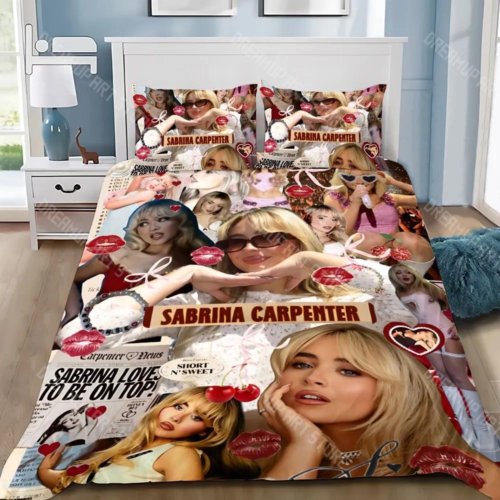 Singer Duvet Pillowcase Bedding Set Boy C-Carpenter Girl Bedroom Decoration Children Gift S-Sabrina Single Double Large Size - A