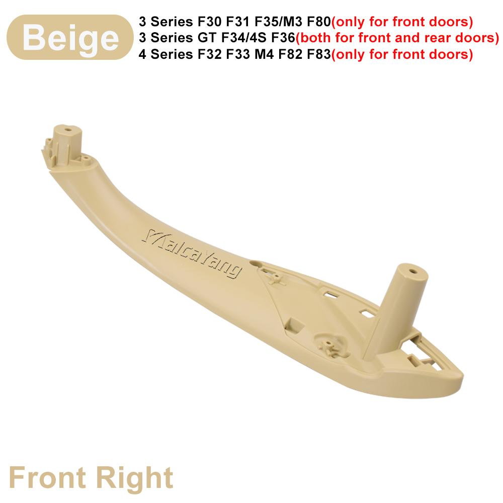Car Styling Black Beige Front Rear Left / Right Car Interior Door Pull Handle Trim Cover For BMW F30 F80 F31 F32 F33 F35 13-18