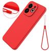 For TECNO Spark 30C 5G/Pop 9 5G Case Liquid Silicone Phone Back Cover with Hand Strap