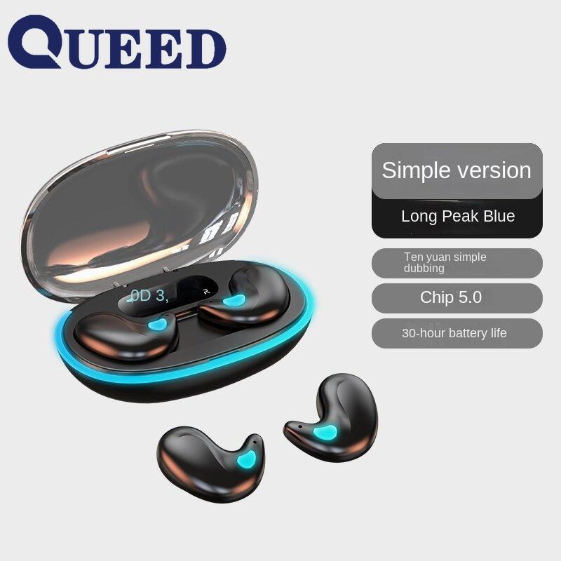 

Новая невидимая мини-беспроводная Bluetooth-гарнитура для сна, спящая на стороне чёрный