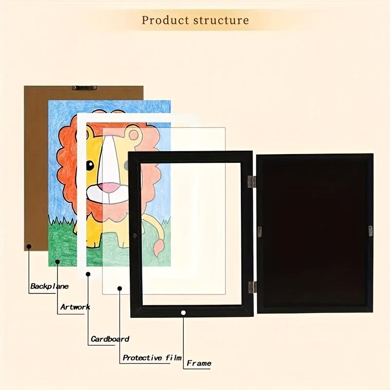 Magnetic Art Photo Frame Set - Front-loading, Interchangeable Design for Wall or Desktop Display - Perfect for Posters and Pictures