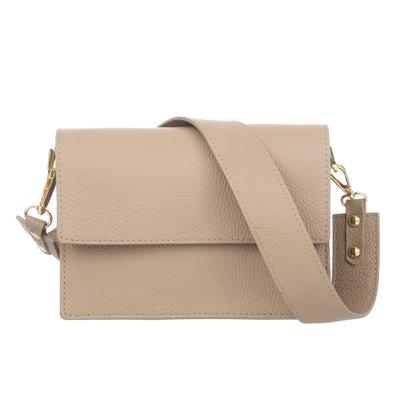 Small Leather Handbag Vezze Frena Beige