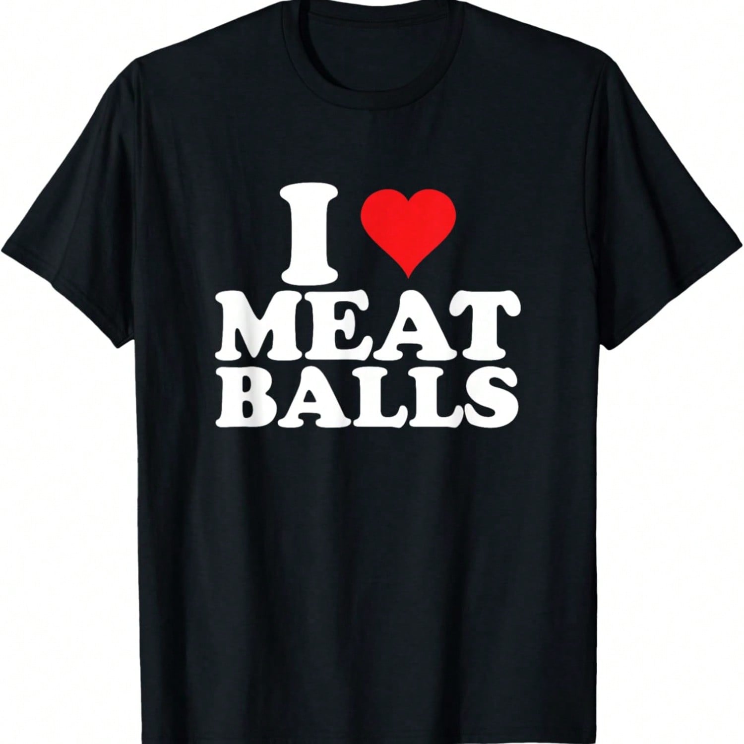I Love Heart MEATBALLS Food Foodie T Shirt S разноцветный