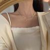 Korean New Double-layer Simple Snake Necklaces For Women Gold Clavicle Necklace  Girlfriend Gift