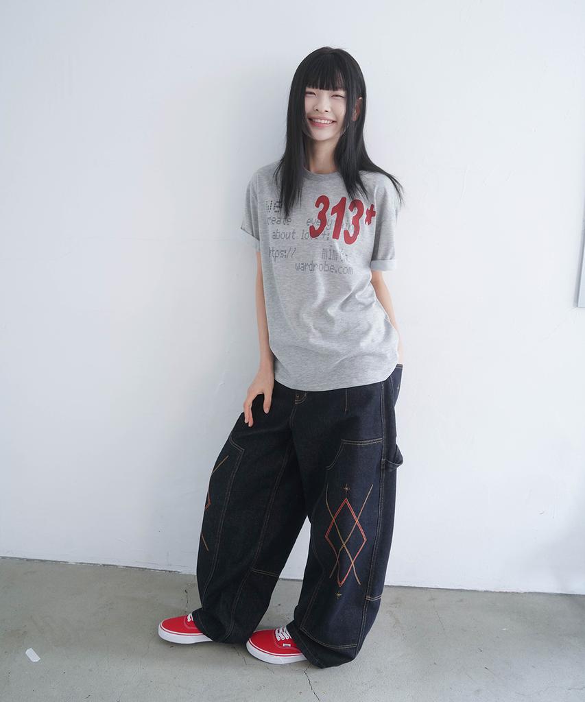 Mimdeowodeulobeu 313 Printed T-Shirt_Gray