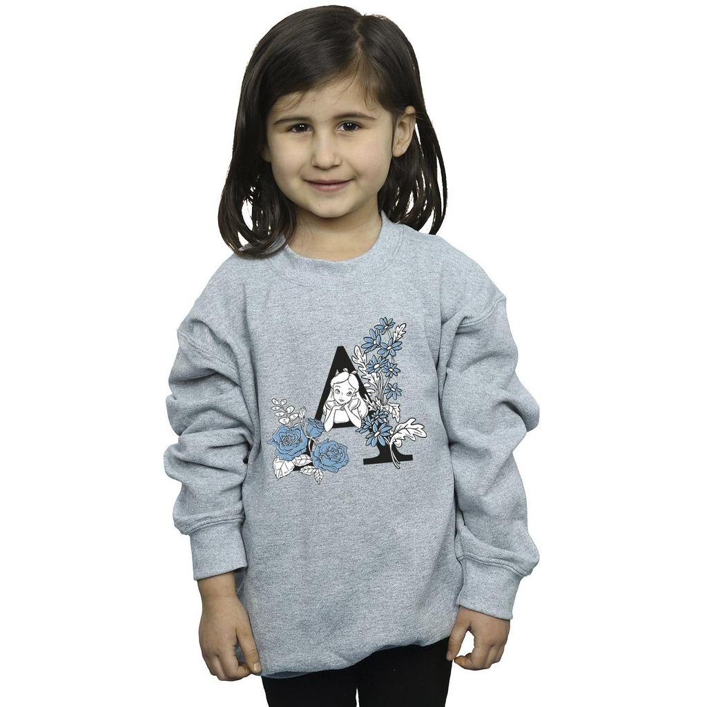 Disney Girls Alice In Wonderland Letter A Sweatshirt