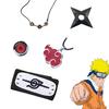 Naruto-inspiriertes Ring- und Halskettenset aus ABS-Kunststoff, Geschenk für Anime-Fans, Charaktere)