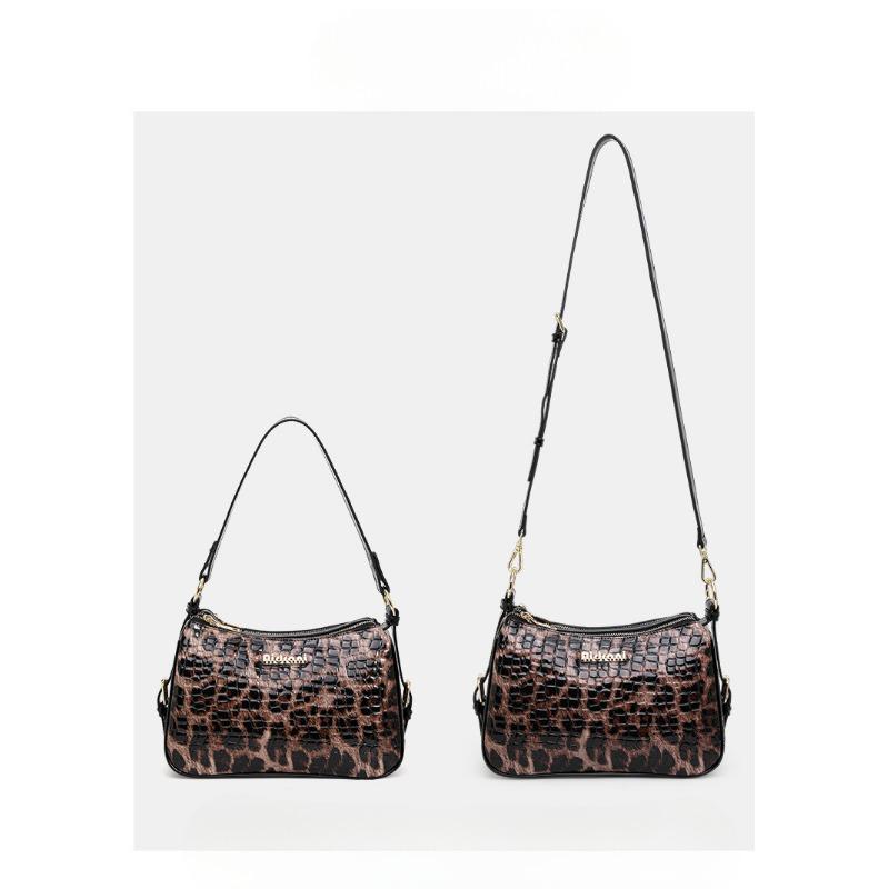New Summer Solid Color Crossbody Shoulder Bag Fashionable Retro and Fashionable Crocodile Pattern Small Square Bag