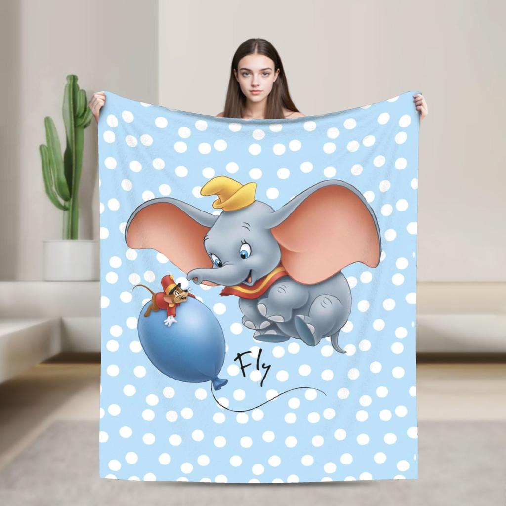 D-Dumbos Plush Blanket Child Flannel Throw Blanket For Couch Bed Super Soft Design Quality Bedspread Gift