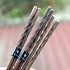 Retro Light Luxury Black Walnut Wooden Chopsticks