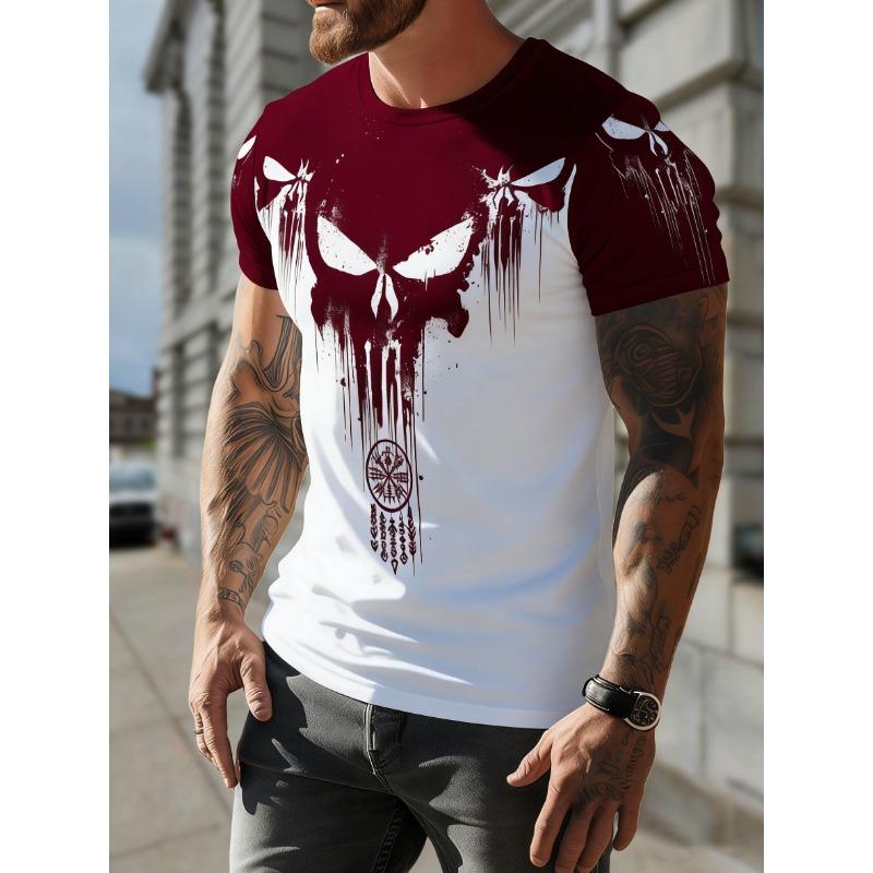 Men's T-shirts Outdoor Breathable Round Neck Short Sleeve Summer Shirt 3D Full Body Printed Unique Pattern, Casual Sports Street
