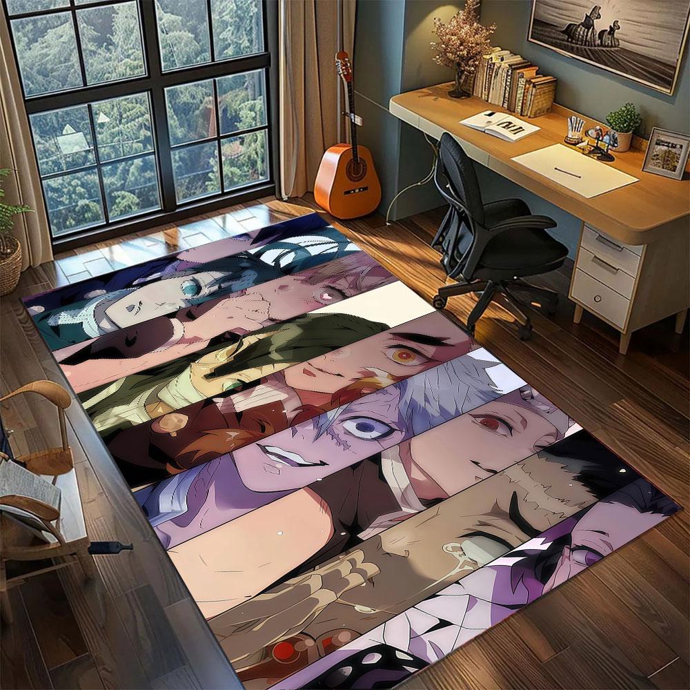 Kimetsu No Yaiba Carpet for Living Room Bedroom Home Decor Cool Movie Mat Play Floor Mat
