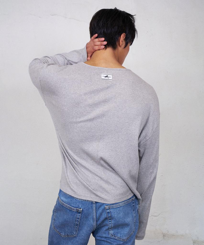 Lekodinghauseu Rec Stripe Long Sleeve [Grey]