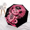 1pc Pink Cat Mandala Automatic Umbrella High Quality Canopy, Portable Folding Umbrella With, Ideal Gift for - Travel, Everyday, Formal Events, Stylish