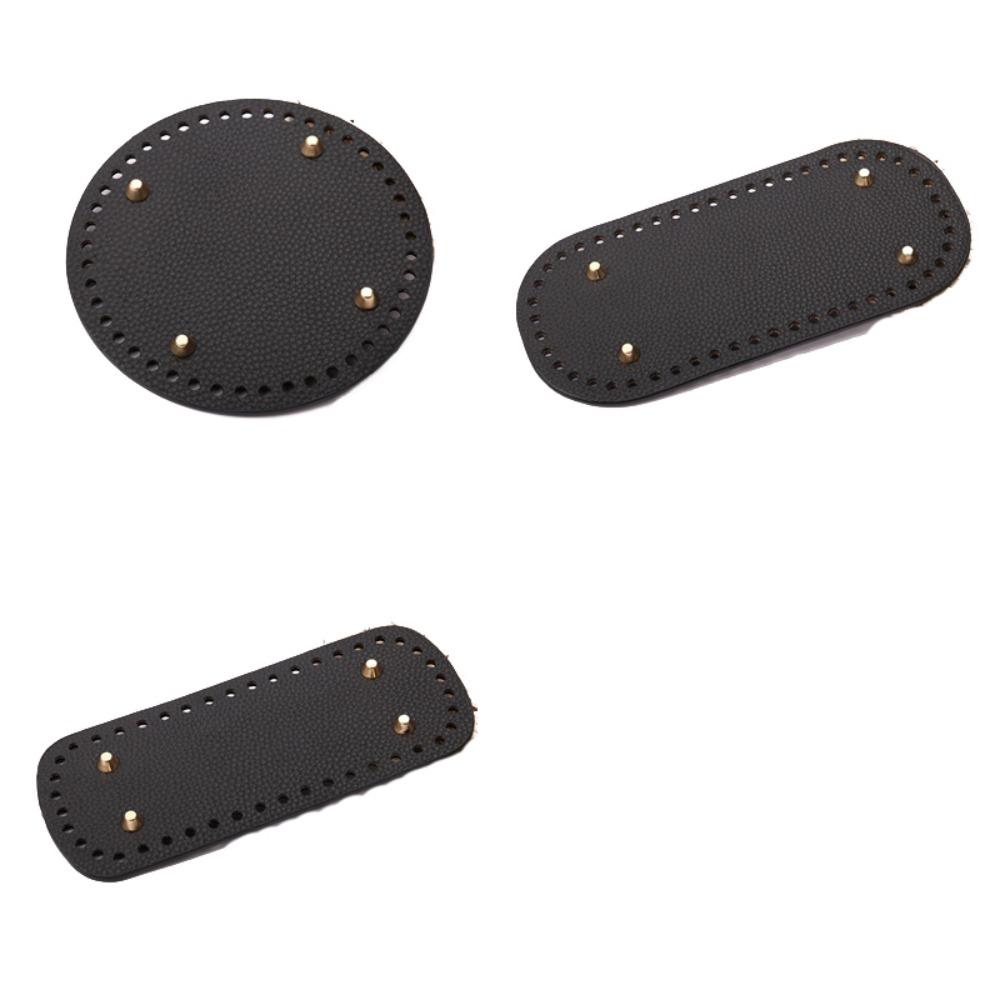 

3 ШТ./КОМПЛ. Вязаная основа для сумки ручной работы, однотонная, плетеное кожаное дно для сумки, для дома