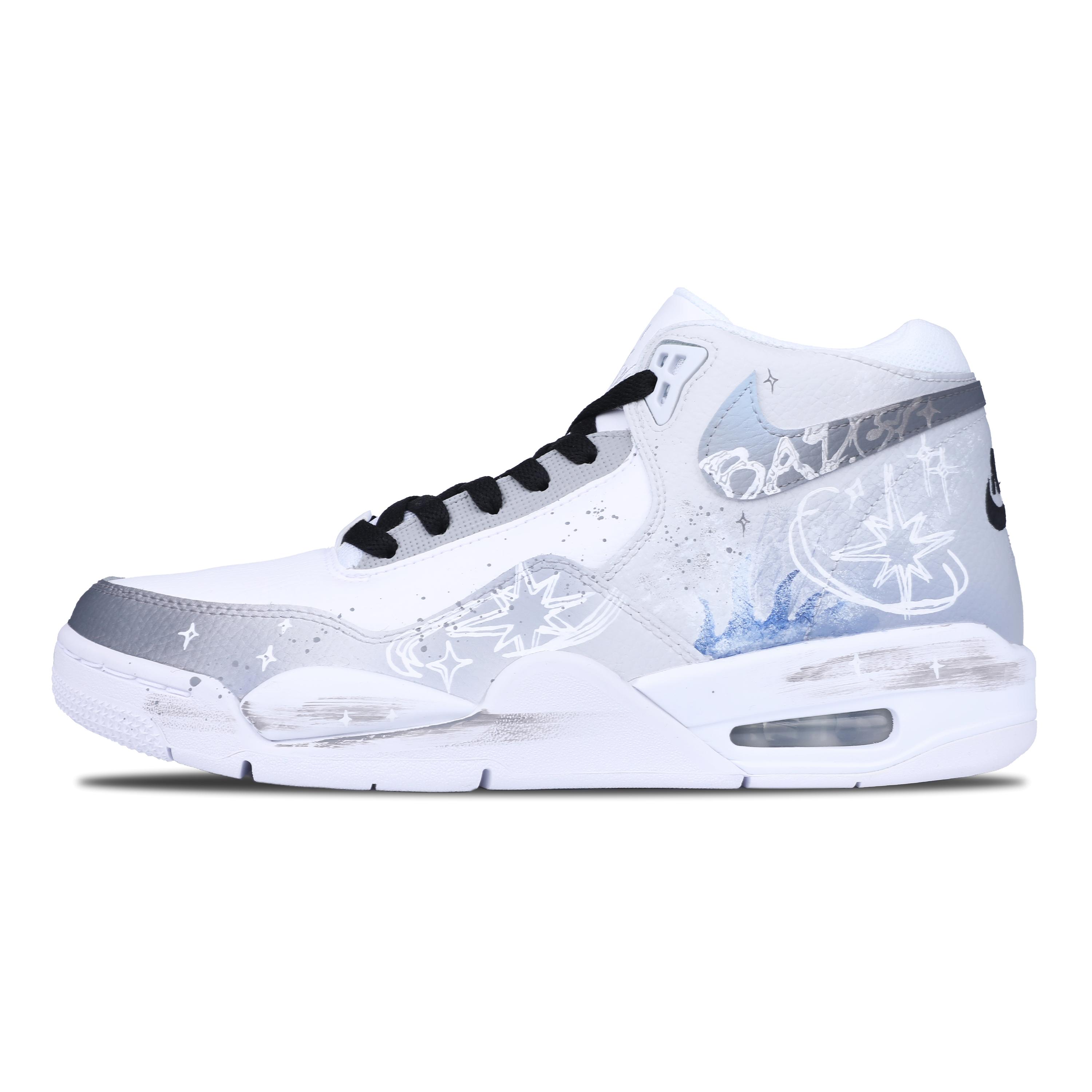 

Nike Flight Legacy Vintage Basketball Shoes Men s White Blue BQ4212-101(Team1700-) 42.5