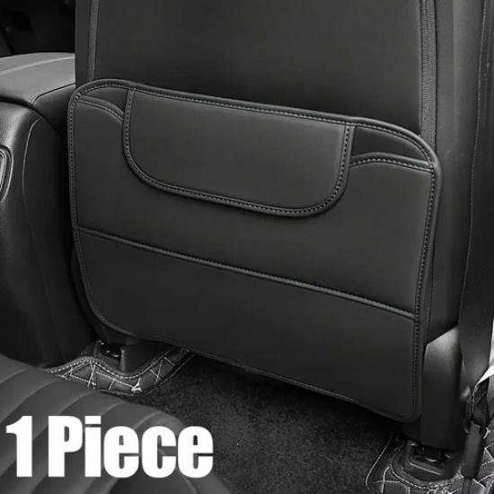 1x Car Interior Back Seat Anti-Kick Pad Mat Leather Cover Protector Accessories